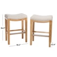 thumbnail image 3 of Jacky Beige Backless Counter Stool (Set of 2), 3 of 7