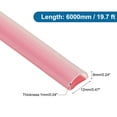 thumbnail image 2 of Uxcell Silicone Weather Stripping Door Seal, 19.7 ft D Shape Weather Stripping Self Adhesive Door Seal Strip for Door Frame, Window Sealing, Large Gap, 4.72"Wx0.39"Tx2.36H, Clear/Red, 2 of 6
