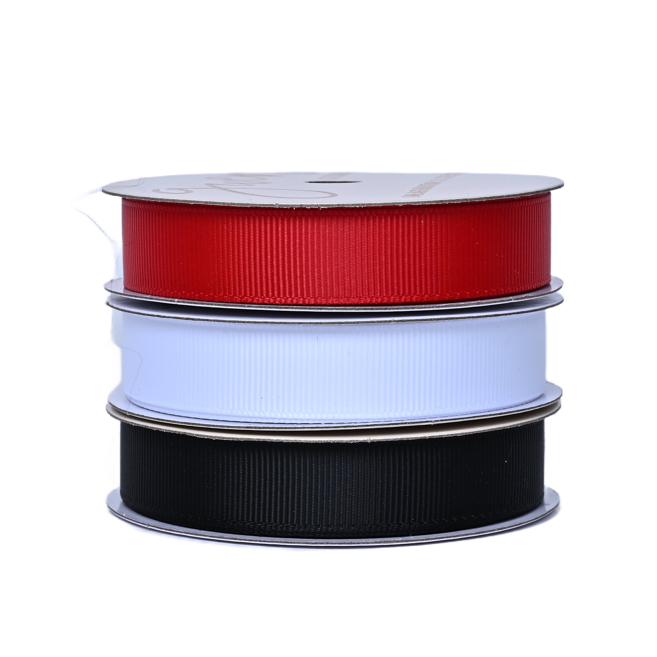 Gwen Studios 5/8" Black Grosgrain Ribbon, 7 yards