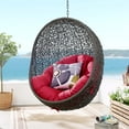 thumbnail image 3 of Modway Chaise Balançoire de Patio Extérieur avec Support en Gris Rouge, 3 of 9