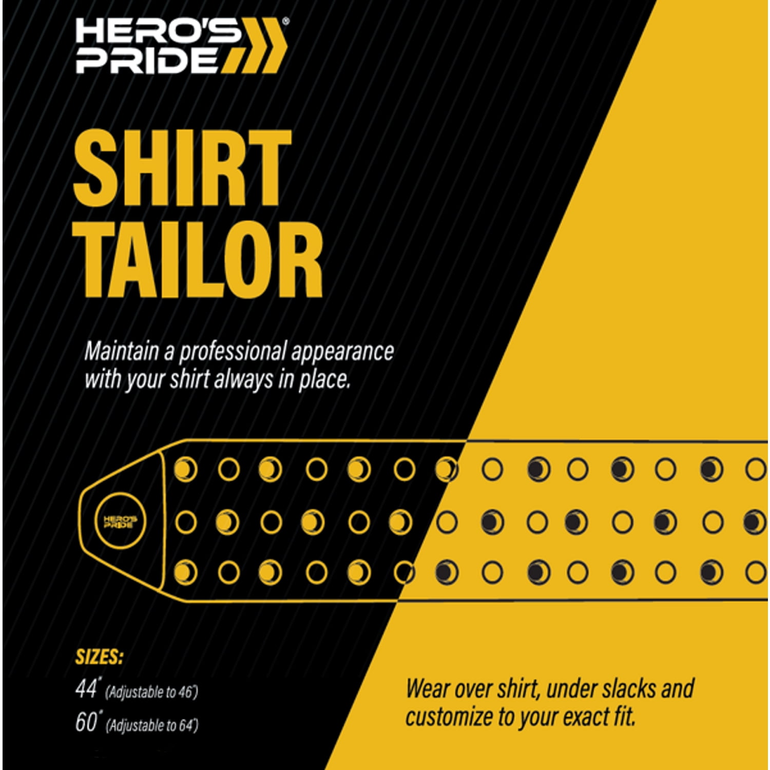 Hero's Pride Shirt Tailor Rubber Belt - Adjustable Shirt Stays for