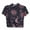 Black, variant on Lnzyyephy Women' s See-through Tee Tops Transparent Moon Star Print Short Sleeve Ruffle Casual T-shirt
