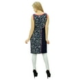 thumbnail image 4 of Bimba Floral Blue Cotton Kurta Tunic Indian Kurti Designer Sleeveless Blouse, 4 of 7