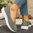 thumbnail image 6 of Women's Soft Sole Casual Shoes, Breathable Slip-On Loafers with Cushioned Insole, Comfortable for Indoor, Driving & Light Duty Green 37, 6 of 6
