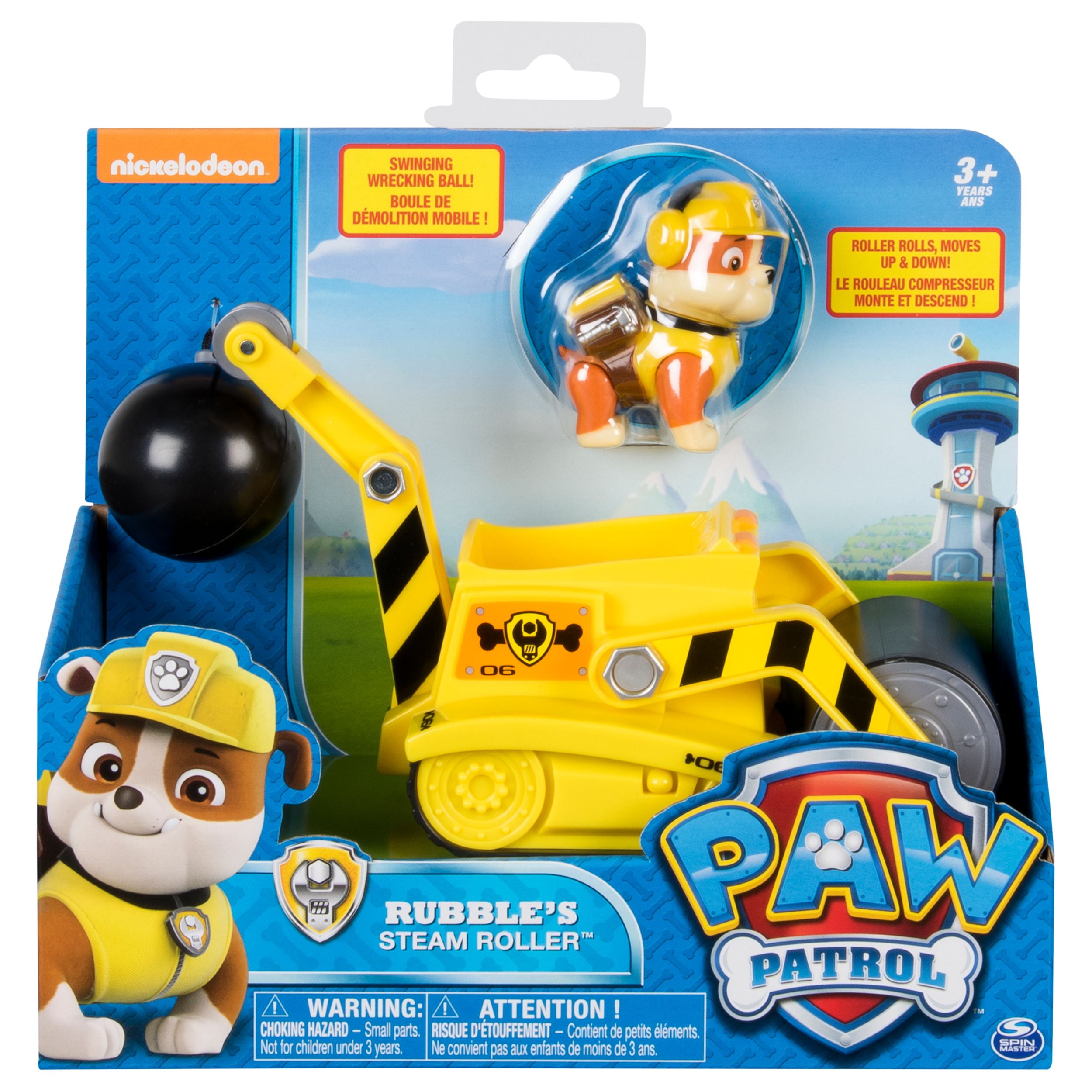 snemand Blind tillid foredrag Paw Patrol, Rubble's Steam Roller Construction Vehicle with Rubble Figure -  Walmart.com - Walmart.com