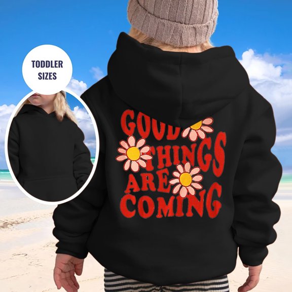 Hpapadks Hoodies for Girls Kids Graphic Long Sleeve Hoodie Casual Pullover Top Boys Sweatshirts Black 5-6 Years
