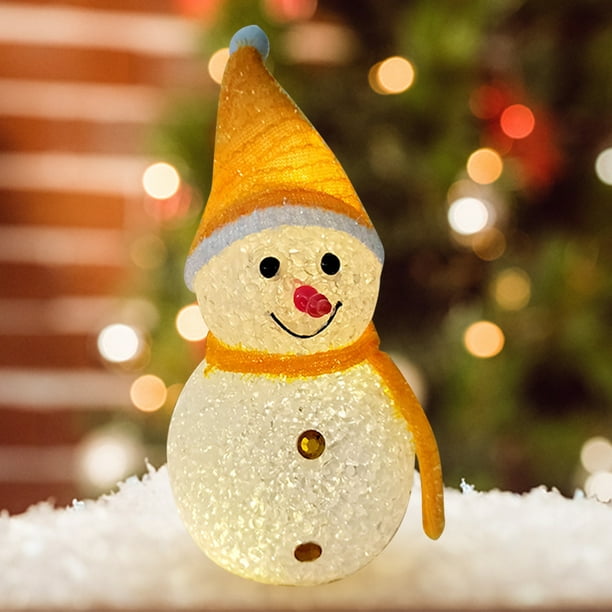 Lámpara de tierra de muñeco de nieve con pilas de luz LED para jardín de Navidad para fiesta de Navidad