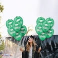 thumbnail image 7 of PMU Graduation Balloons 11 Inch PartyTex Premium Crystal Emerald Green with All-Over Print White Grad Caps-Confetti and Streamers Pkg/100, 7 of 7