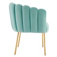 thumbnail image 4 of Modway Sanna Channel Tufted Performance Velvet Armchair in Mint, 4 of 8