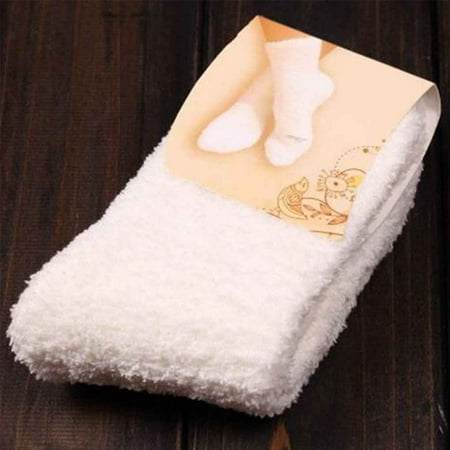 

Home Women Girls Soft Bed Floor Socks Fluffy Warm Winter Pure Color Thicken Socks