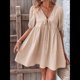 thumbnail image 5 of Vestido Informal de Verano 2025 para Mujer, de Corta, Corte A, con Lazo y Lazo Al Frente, Estilo Babydoll, Holgado y . Caqui M, 5 of 10