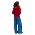 thumbnail image 4 of Sudadera con capucha Tommy Jeans para mujer, peso medio, con cremallera, color rojo, 4 of 4