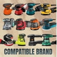 thumbnail image 3 of POWERTEC PRO 50PK 5" Hook and Loop Sanding Disc,40/60/80/120/220 Grit Zirconia Sandpaper for 5 & 8 Hole Random Orbital Sander & 25PK 5" 8 Hole Sanding Disc-Automotive,Paint,Metal,Woodworking, 45302ZN, 3 of 9