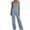 Light Blue, variant on SuDongPo Womens Y2K Cami Pajama Set with Long Pants Polka Dot 2 Piece Lace Trim Sleepwear Spaghetti Strap Pjs Sets