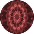 thumbnail image 1 of Ahgly Company Tapis Rond Lavable en Machine Intérieur Transitionnel Rouge, 8 Pieds Rond, 1 of 7