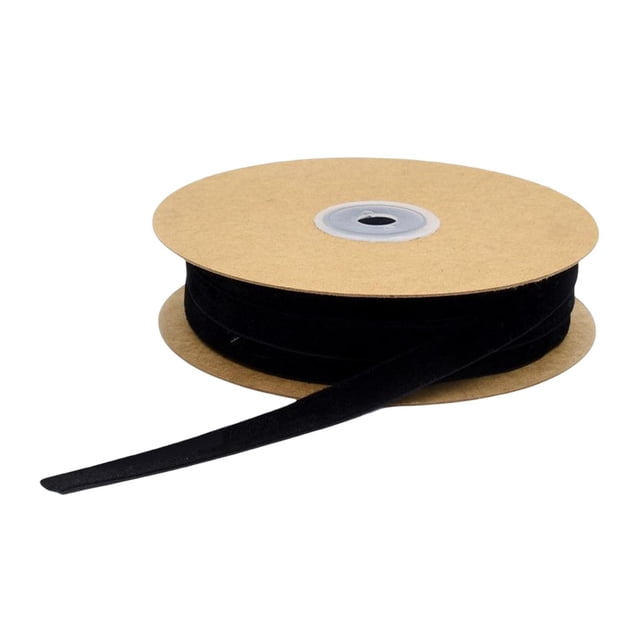 Carrete de cinta de terciopelo satinado decorativo para envolver regalos, lazos de envoltura, San Valentín Negro