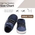 thumbnail image 2 of Baby Boys Girls High Top Sneakers Soft Soles Anti Skid Infant Ankle Shoes Toddler Prewalker First Walking Crib Shoes-blue, 2 of 5