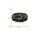 thumbnail image 2 of Ceramic Black Faceted 7.5mm Polished Band Ring Size 12.5 Ring for Women and Men, 2 of 2