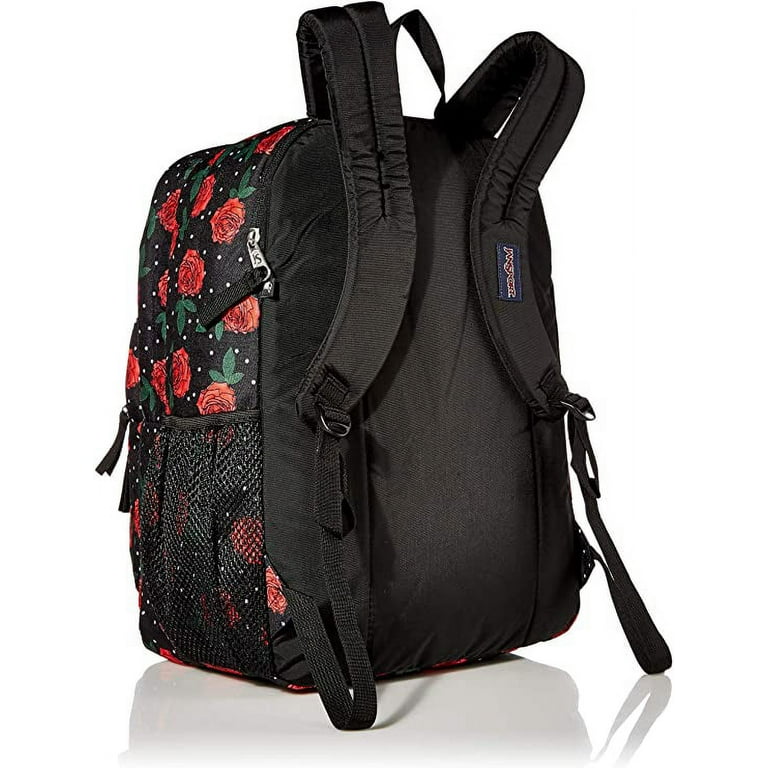 Jansport black online floral backpack