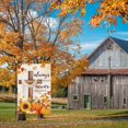 thumbnail image 4 of Fall Garden Flag 12x18 Inch Double Sided Outside, Always Loved Never Forgotten Cross Memorial Sunflowers Pumpkins Decorative Flag Cemetery Yard Outdoor Decoration, 4 of 6