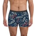 thumbnail image 1 of Balery Merry Christmas Winter Leaves Snowflakes Calzoncillos bóxer para hombre, ropa interior de algodón suave y transpirable con cinturilla de nailon-Medium, 1 of 5