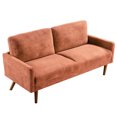 thumbnail image 4 of European Style Velvet 3 Seater, Red Orange, Living Room Couch Seater ,, 4 of 4