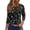 1# Black, variant on Halloween Costumes for Women 3/4 Sleeve Dressy Casual Tops Pumpkin Printed Halloween Decorations T Shirts Crewneck Summer Fall Fashion Blouse Dark Purple 3XL