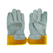 Leather Safety Work Gloves Unisex Farmer Gardening DIY Welding Heavy Duty