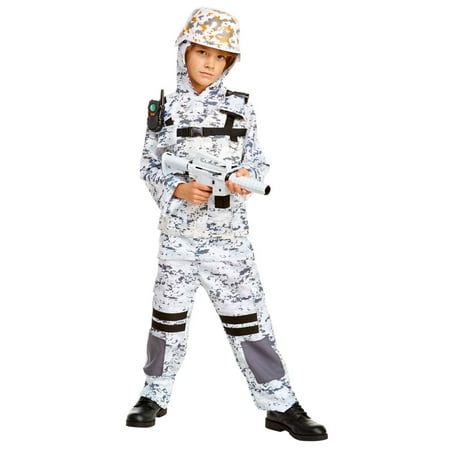 Winter Camo Stealth Soldier Child Costume