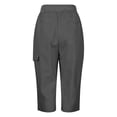 thumbnail image 5 of RUTAYY Women's Capri Pants Casual Summer with Drawstring Elastic Waistband and Side Pockets Comfortable Lightweight Solid Color Vacation Playful Trousers, 5 of 8