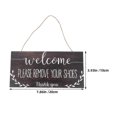 thumbnail image 2 of Please Remove Your Shoes Wooden Hanging Sign Coffee for Door Decor, 2 of 4