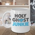 thumbnail image 3 of Holy Ghost Junkie Coffee & Tea Gift Mug, Christian Faith Themed Gifts for Him or Her, for a Teacher, for Ladies & Mens, 3 of 4