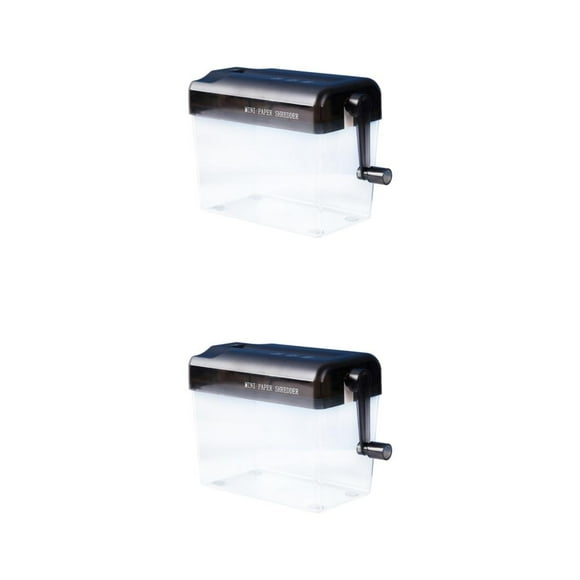 Youkk Déchiqueteuse Manuelle Haute Efficacité pour Déchiquetage Portable Déchiqueteuse Manuelle Grande Capacité Noire 2 Ensembles