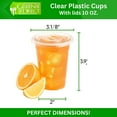 10 oz. Clear Cups With Lids Perfect for Parties & Birthdays Durable