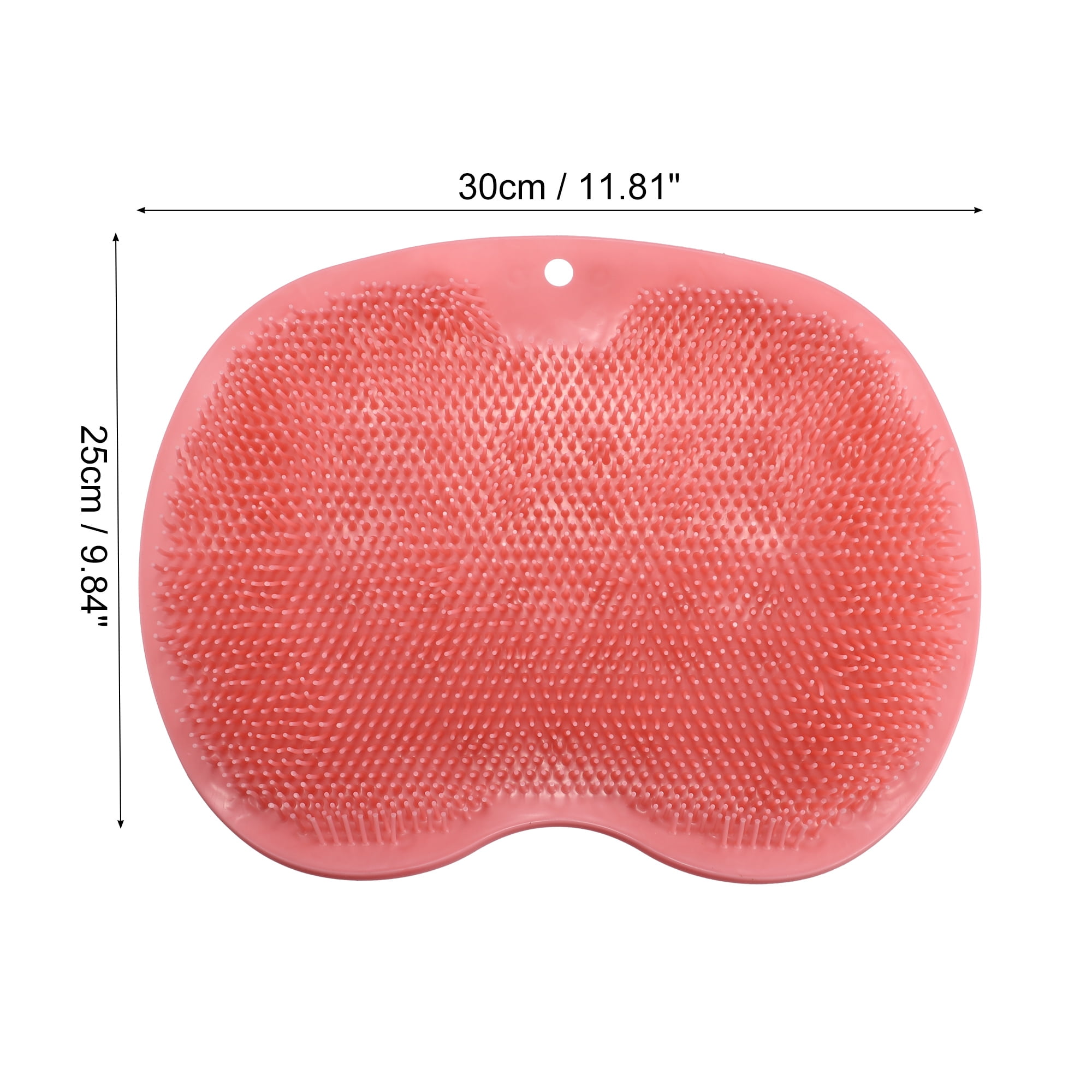 Unique Bargains Foot Clean Massager Scrubber with Suction Cups 11.81"x9.84" Pink