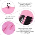 thumbnail image 4 of 3 Piezas Soporte para Extensiones Cabello Almacenamiento Pelucas Múltiples Soportes Bolsas con Colgador Rosa, 4 of 7