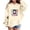Khaki, variant on YUANxueke Boys & Girls Cute Ghost Print Sweatshirt, Long Sleeve Hooded Sweatshirt with Kangaroo Pocket, Fashion Loose Pullover Tops