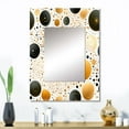 thumbnail image 1 of Designart "Polka Dots In Gold I" Geometric Wall Mirror, Printed Black Wall Mirror, Modern Bathroom Wall Mirror, Decorative Geometric Mirror - 24x32 Inch, 1 of 5