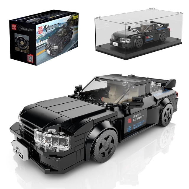 Set de construcción Mould King Race Car con funda acrílica de 16 x 9 x 8 cm