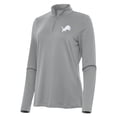 thumbnail image 2 of Women's Antigua  Gray Detroit Lions Reprocess Quarter-Zip Top, 2 of 4