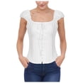 thumbnail image 1 of HNMKIU T-Shirts pour Femmes Idéal pour un Usage Quotidien avec Col Rond et Manches Bouffantes pour un Style Décontracté Confortable, 1 of 4