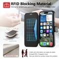 thumbnail image 6 of ELEHOLD Case for iPhone 15 Pro Max,2 in 1 Detachabl Wallet Plating Clear Case with Card Holder[Compatible with MagSafe Accessories],Black, 6 of 11
