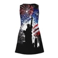 thumbnail image 5 of ZHUGeLI 4th of July Outfits for Women, Women's Casual With Pockets Summer Floral Print Dress V-Neck Mini Dresses, American Flag Patriotic Outfits Up to 50% off, 5 of 7