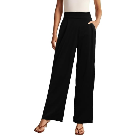 XINXIAOO Womens Trousers Women Pants Casual Black Baggy Pants Women Loose Pants Elastic Pants for Women Summer Pants