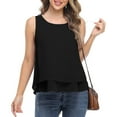 thumbnail image 2 of Camiseta Sin Mangas Para Mujer, Blusa Sin Mangas, Blusa Informal de Gasa Con Cuello Redondo, Jersey Liso Odeerbi  ODB160052, 2 of 8