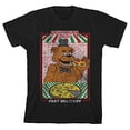 thumbnail image 3 of Bioworld Five Nights at Freddy's Fazbear's Pizza Fast Delivery Ad Layout Screen Print on Forest Black Tee-M, 3 of 5