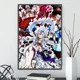 thumbnail image 3 of Póster autoadhesivo de One Piece Luffy Gear 5, papel tapiz de dibujos animados, decoración del hogar, pintura de Zoro, arte de pared de anime, sangre caliente clásica, 3 of 5