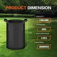 thumbnail image 2 of 3/5/10-gallon Heavy-duty Thickened Inflatable Growth Bag Non-woven Flowerpot with Handle Gardening Container, Black, 2 of 7
