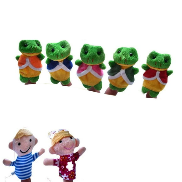 Juegos de Aprendizaje Yotijar 7 Piezas Peluche apariencia de Cinco Ranas Juguete de mano
