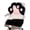 Black-S, variant on Cartoon Cats Paws Furry Chair Cushion with Nonslip Tie Soft Seat Pad Backrest Pillow for Dorm, Desk, Rocking Chair
